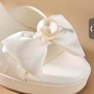 Dolce Vita Ivory Bow Slide with Pearl Accent patton platform heels